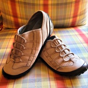 PR!VO by Clarks Tan Leather Athletic Shoes Size 7 Hiking Walking Sneakers Black